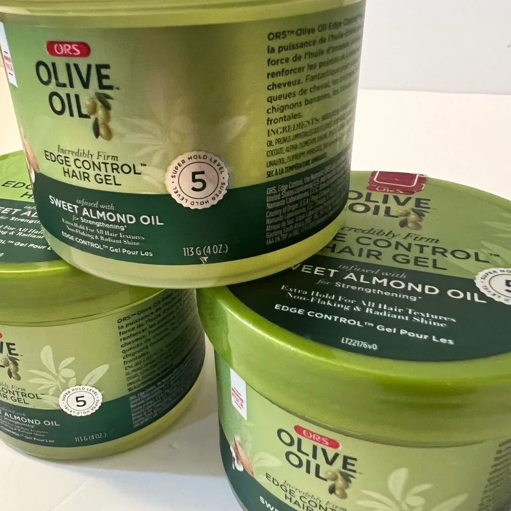 Olive Oil Edge Control Hair Gel - Green Qty 3
